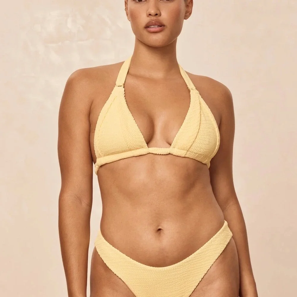 Monday Swimwear Morocco Top Honey Crinkle Medium New With Tags